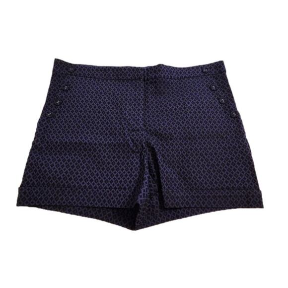 Maurices diamond print black and blue button detail shorts plus size 20 - Picture 1 of 9